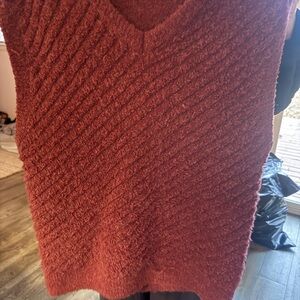 Zara Women's V-Neck Sweater - Deep Red